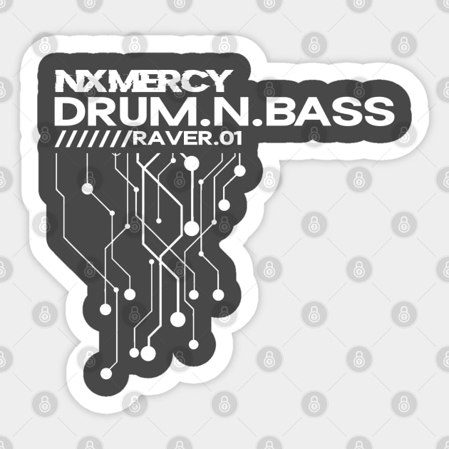 Raver 01: Drum And Bass Sticker by NxMercy